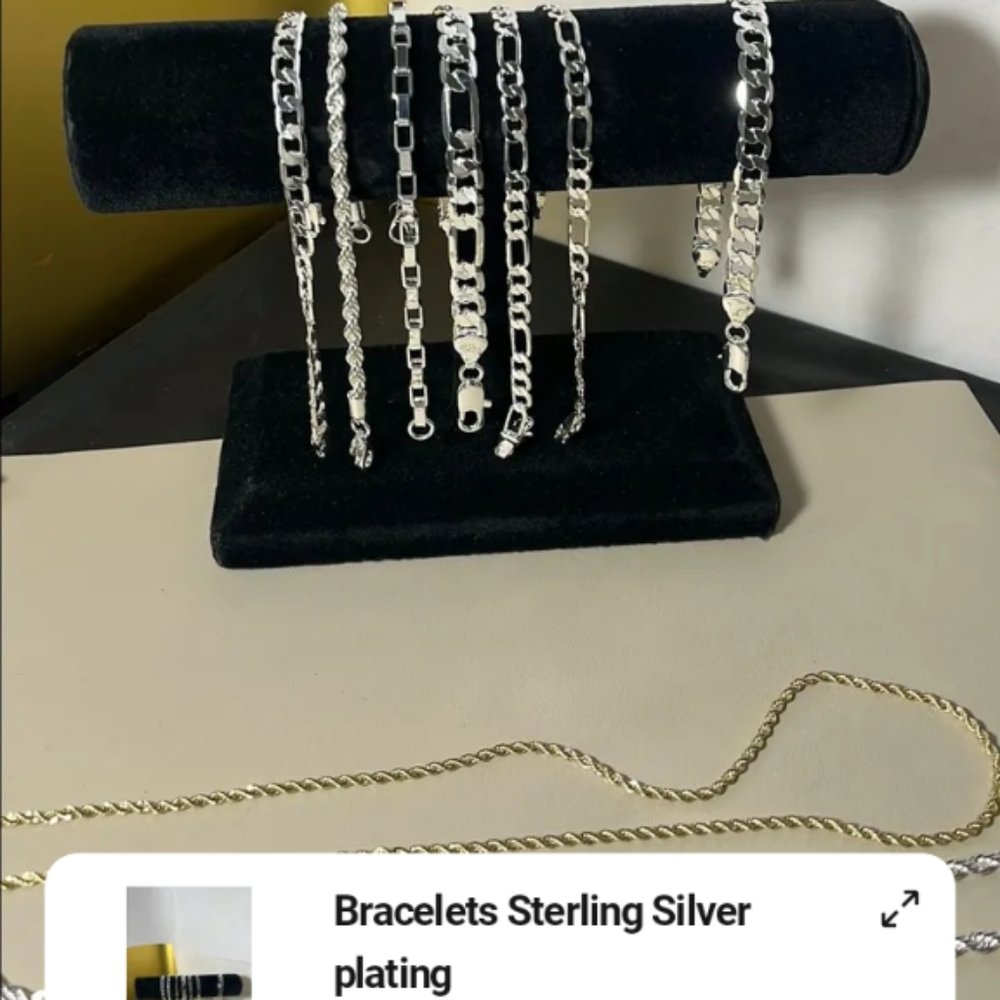 Bracelet Sterling silver plating 8" in Bracelet